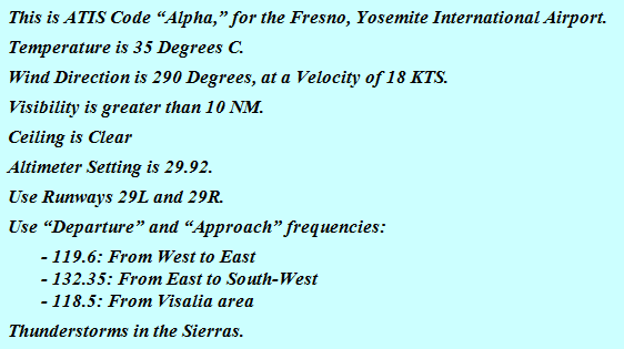 Calling ATIS on the Radio: Step 1