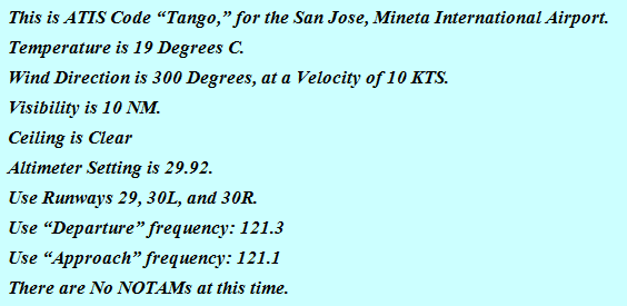 Calling ATIS on the Radio: Step 1