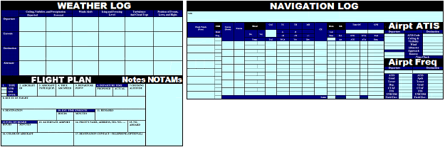 BLANK Flight Plan (paper form)