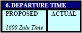 Proposed Departure Time