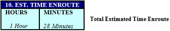 Total Estimated Time Enroute: "Flight Plan" section